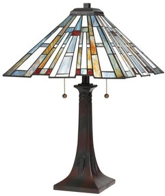 Elstead Quoizel QZ-MAYBECK-TL - Stolná lampa Tiffany MAYBECK 2xE27/60W/230V QZ-MAYBECK-TL
