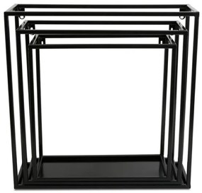 Nástenná polica 35x35 cm čierna