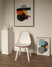 Súprava jedálenských stoličiek Eos White, 2 ks