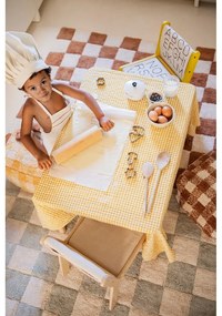 Svetlomodro-krémový prateľný ručne tkaný bavlnený koberec 120x160 cm Kitchen Tiles Blue Sage – Lorena Canals