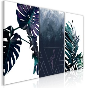 Artgeist Obraz - Cool Leaves (3 Parts) Veľkosť: 120x60, Verzia: Premium Print
