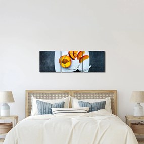 Obraz broskyne (s hodinami) (90x30 cm)