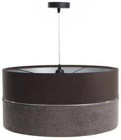 Luster na lanku TWIST 1xE27/60W/230V hnedá/strieborná