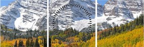 Obraz - Maroon Peak (s hodinami) (90x30 cm)