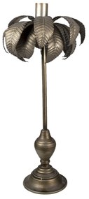 Stříbrno -měděny kovový svícen s listy Elise - Ø 30*67 cm