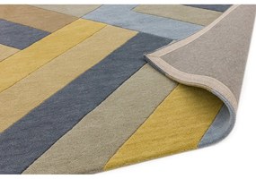 Sivo-žltý koberec Asiatic Carpets Big Zig, 120 x 170 cm