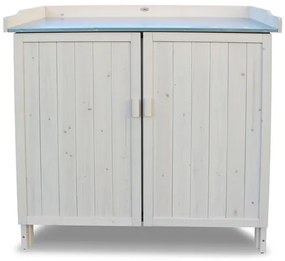 Habau Záhradná skriňa s pracovnou plochou (sivá)  (100271514)