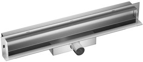 CERANO - Lineárny odtokový žľab k stene, so sifónom - chróm - 100 cm, CER-CER-476660