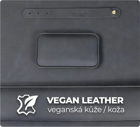 Podložka na stôl 80 × 40 cm s opierkami zápästia – 3-dielna sada - čierna