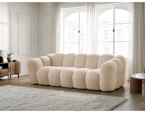 Svetlohnedá pohovka z textílie buklé 232 cm Hippolyte – Bobochic Paris