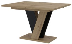 Jedálenský stôl Venag (artisan + čierna) (pre 4 až 6 osôb). Vlastná spoľahlivá doprava až k Vám domov. 1055267