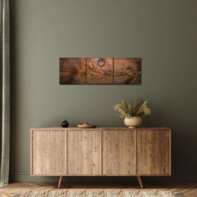 Obraz textúry dreva (s hodinami) (90x30 cm)