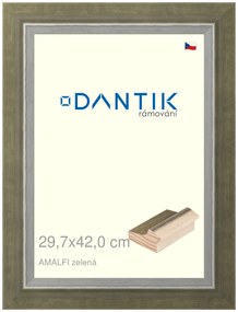 DANTIK rám na obraz 29,7x42 | AMALFI zelená (Plexi Čiré)