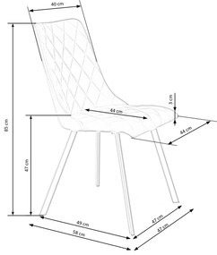 Designová židle K450 šedá