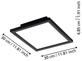 Eglo 31723 - LED Stmievateľné stropné svietidlo SALOBRENA-Z LED/15,3W/230V čierna