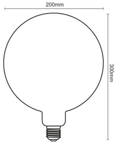 LED Žiarovka FILAMENT SPIRAL VINTAGE G200 E27/4W/230V 2000K