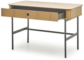 Písací stôl so zásuvkou Smart B-1 - dub prírodný / čierna