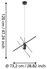 Eglo 99818 - LED Stmievateľný luster na lanku SALITRE LED/29W/230V