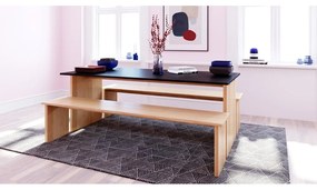 Jedálenský stôl s doskou v dubovom dekore 90x160 cm Stripe - Woodman