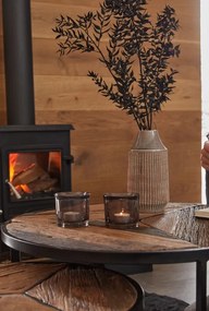 Set 2 ks stolíkov Oxford, masívne drevo/kov