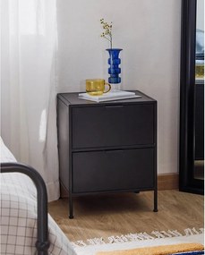 Čierny oceľový nočný stolík Shantay – Kave Home