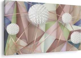 Obraz - 3D Abstrakcia v pastelových farbách (90x60 cm)