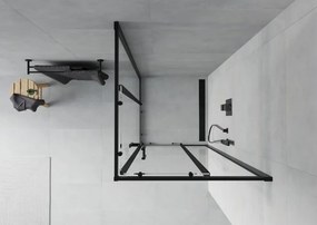 Mexen Rio štvorcový sprchový kút 70 x 70 cm, transparentný, čierny - 860-070-070-70-00