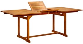 Záhradný jedálenský stôl (150-200)x100x75 cm akáciové drevo