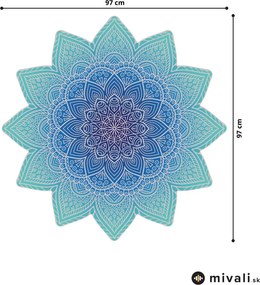 Samolepky na stenu - Mandala zeleno-modrá