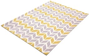Koberec Arlo 06 Chevron Lemon sivý