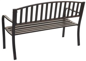 Záhradná lavička F43 2-miestna - práškovaná oceľ, 128 cm - Bronzová