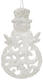 VIANOČNÁ DEKORÁCIA PL 59 SADA 6KS 12X7 CM BIELA