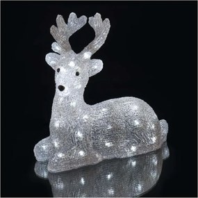 EMOS DCFC06 vianočná dekorácia - jelenček 40 LED V27cm 2,1W studená biela, IP44, časovač, adaptér