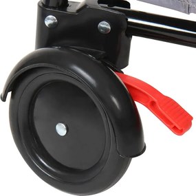 Cestovná postieľka s prebaľovacím pultom, modrá/sivá