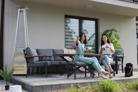 CH Súprava hliníkového nábytku s teakovým drevom - antracit