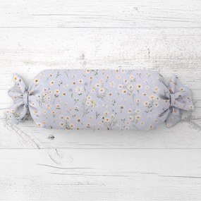 Biante Vankúš valec bonbon Sandra SA-617 Margarétky na svetlo modrom 15x40 cm