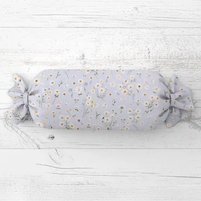 Biante Vankúš valec bonbon Sandra SA-617 Margarétky na svetlo modrom 15x60 cm