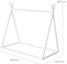 Biela domčeková detská posteľ 70x140 cm Montessori – Roba