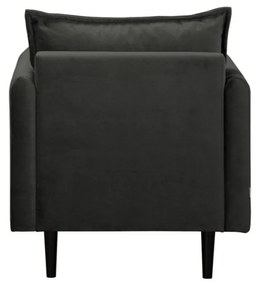 Tmavosivé zamatové kreslo Juli – Ropez