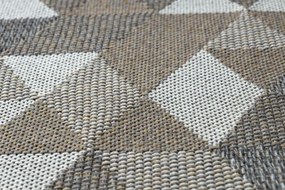 Koberec EKO SIZAL BOHO Casa Trojuholníky 2816 krém / taupe
