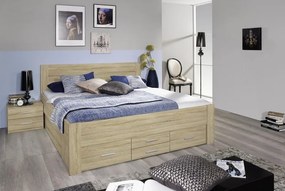 Posteľ Isotta 160x200 cm, dub sonoma