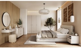 Závesná komoda Lorini 150 cm - kašmírová / čierne úchytky T