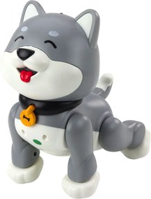 LEAN Toys Interaktívny robot Husky Dog diaľkovo ovládaný RC Voice Tricks Grey