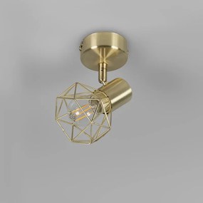 Sada 4 reflektorov Art Deco mosadz otočné a sklápateľné - Mosh