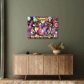 Obraz - Street art - sova (70x50 cm)