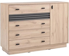 Komoda Allmo AL17 dub estana svetlý/antracit