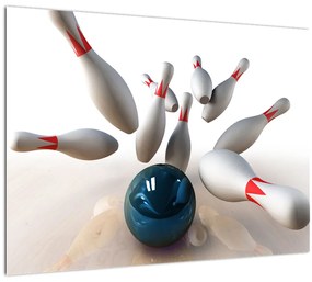 Sklenený obraz - Bowling (70x50 cm)
