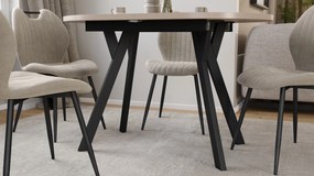 Mazzoni ALMO Kašmír / čierne nohy - OVÁLNY ROZKLADACÍ STÔL 140-240 cm PRE 10-12 OSÔB