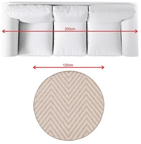 Koberec Lineo beige 120cm