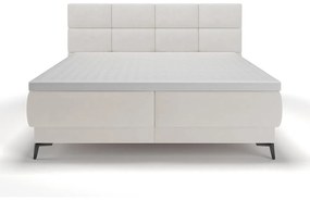 Manželská kontinentálna posteľ 140 cm Riviera 140 (s roštom a matracom) (s úl. priestorom) (biela + čierna). Vlastná spoľahlivá doprava až k Vám domov. 1099652